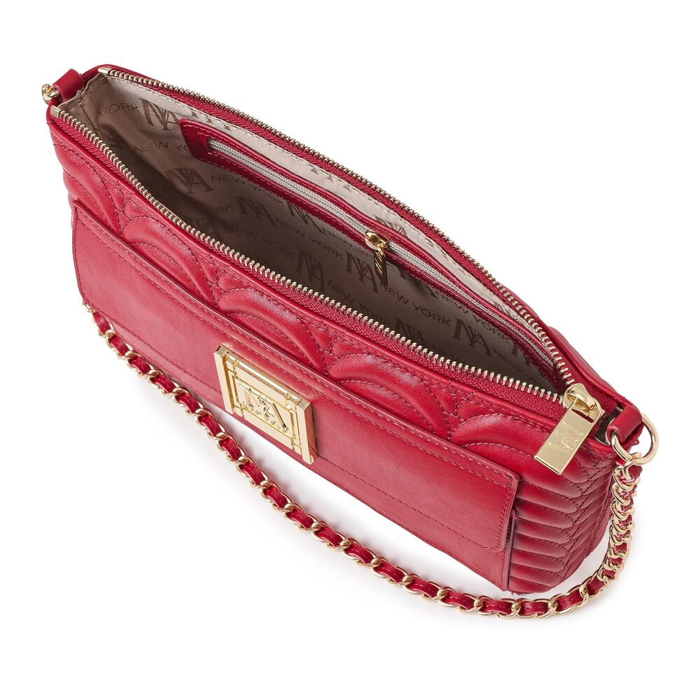 5306 TILLARY Red Faux Leather Shoulder Bag - Picture 5 of 5
